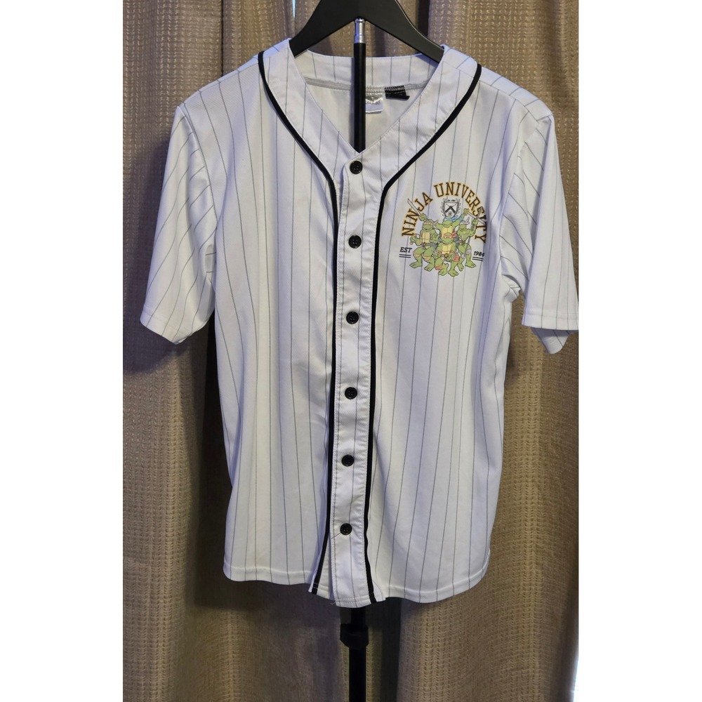 Nickelodeon Ninja Turtles TMNT Button Up Baseball Shirt Youth Size Large(14/16)